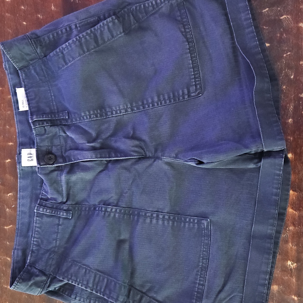 GAP Blue Cargo Shorts Cotton Twill Casual